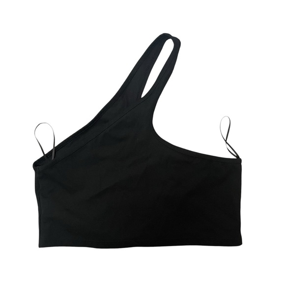 Adika Women’s Ultra Cropped Asymmetric Strap Top in Black Size M - Picture 8 of 8